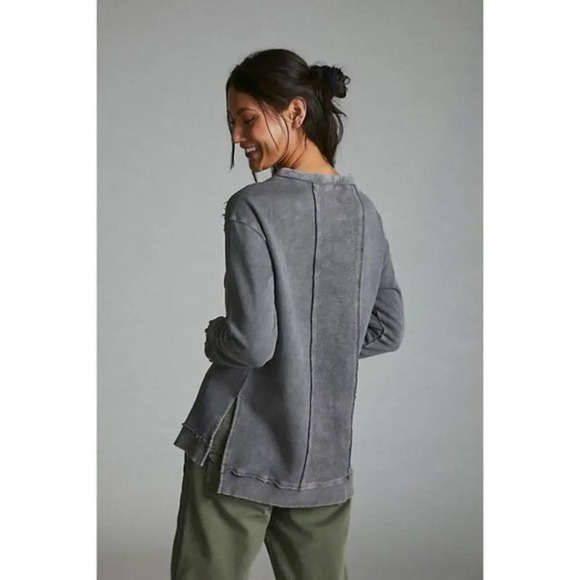 Anthropologie Pilcro Imogen Gray Pullover Long Sleeve S - Picture 3 of 7